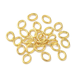 304 Stainless Steel Open Jump Rings, Oval, Real 18K Gold Plated, 6x5x1mm, Inner Diameter: 4.5x3mm(STAS-K285-01F-G)