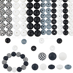 100Pcs Silicone Beads, Mixed Shapes, Mixed Color, 11.5~15x6~15mm, Hole: 2~2.2mm(SIL-SP0001-21B)