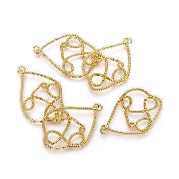 Wrap Alloy Pendants, Lead Free and Cadmium Free, Golden, 46x32x1mm