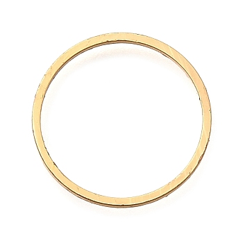 Brass Linking Rings, Flat Ring, Real 18K Gold Plated, 16x1mm, Inner Diameter: 14.5mm