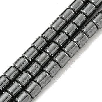 Non-magnetic Synthetic Hematite Beads Strands, Column, 4x4mm, Hole: 2.5mm, about 94pcs/strand, 15.75''(40cm)