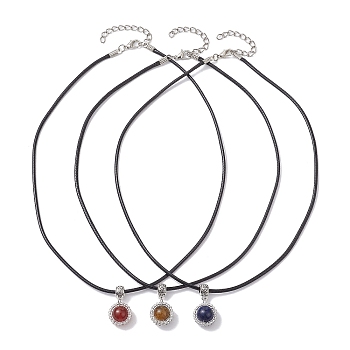 Natural Gemstone Necklaces, with Nylon Thread, 17.91 inch(45.5cm)