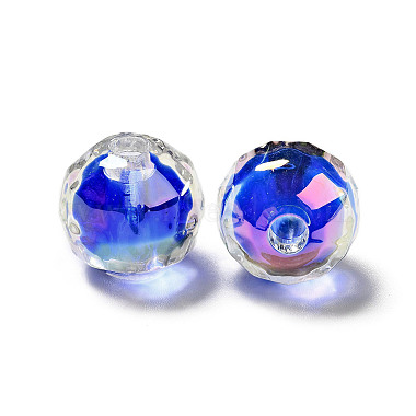 Blue Round Acrylic Beads