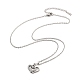 304 Stainless Steel Crystal Rhinestone Heart Pendant Cable Chain Necklaces for Women(NJEW-Z056-01B-P)-4