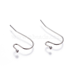 Tarnish Resistant 304 Stainless Steel Earring Hooks, Stainless Steel Color, 21x12x0.7mm(X-STAS-G190-08P)