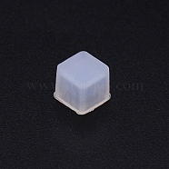 DIY Pendant Silicone Molds, for Earring Makings, Resin Casting Pendant Molds, For UV Resin, Epoxy Resin Jewelry Making, Cube, White, 6.5x6.5x6mm(DIY-TAC0008-63)