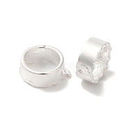 Brass Bead Frame, Lead Free & Cadmium Free, Ring, 925 Sterling Silver Plated, 6x2.5mm, Hole: 0.9mm(KK-K383-12S)