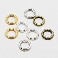 Alloy Round Rings, Soldered Jump Rings, Closed Jump Rings, Mixed Color, 18 Gauge, 7x1mm, Hole: 4.5mm, Inner Diameter: 4mm(PALLOY-P119-04)