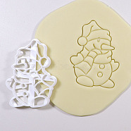 PP Plastic Cookie Cutters, Christmas Theme, Snowman, 102x77mm(BAKE-PW0010-09C)