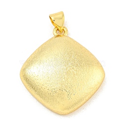 Rack Plating Brass Pendants, Long-Lasting Plated, Real 18K Gold Plated, Rhombus, 31x24x7mm, Hole: 3x5mm(KK-K341-75A-G)