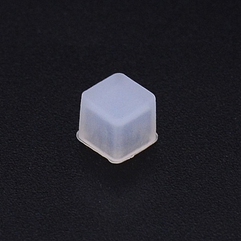 DIY Pendant Silicone Molds, for Earring Makings, Resin Casting Pendant Molds, For UV Resin, Epoxy Resin Jewelry Making, Cube, White, 6.5x6.5x6mm