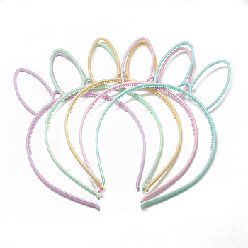 Plastic Hair Bands, Ear, Mixed Color, 115~120mm