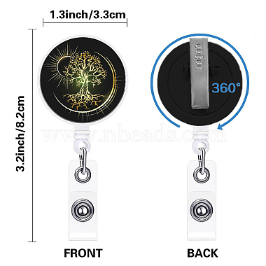 Flat Round ABS Plastic Badge Reel(JEWB-WH0036-012)-2