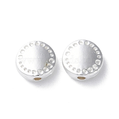 Silver Flat Round Alloy Beads