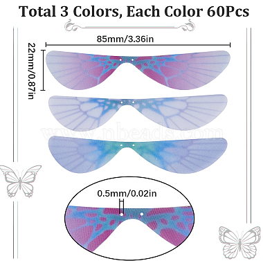 sunclue 180шт. 3 цвета волокнистый тюль орнамент аксессуары(FIND-SC0005-75)-2