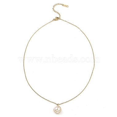 ABS Plastic Pendant Necklaces(NJEW-E105-24KCG)-2
