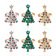 Mega Pet 6Pcs 3 Style Christmas Tree Alloy Napkin Rings(AJEW-MP0001-32)-1