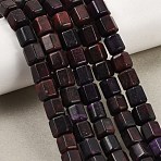 Natural Dyed White Jade(Imitation Charoite) Beads Strands, Hexagon, Purple, 8~10x8~9x9~9.5mm, Hole: 0.8mm, about 45pcs/strand, 14.96''(38cm)(GG-CBA0743-E02)