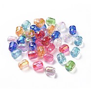 Transparent Acrylic Beads, Faceted Barrel, Mixed Color, 17~17.5x13~13.5x13~13.5mm, Hole: 2.5mm(OACR-P011-06L)