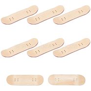 Fingerinspire 8Pcs Maple Wood Mini Skateboard, Rectangle, Tan, 100x30mm(FIND-FG0001-43)