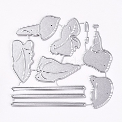 Frame Metal Cutting Dies Stencils, for DIY Scrapbooking/Photo Album, Decorative Embossing DIY Paper Card, Common Callalily, Matte Platinum Color, 81x88x0.8mm(DIY-I023-11)