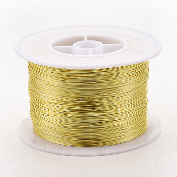 Round Copper Jewelry Wire, Long-Lasting Plated, Golden, 18 Gauge, 1mm, about 229.65 Feet(70m)/500g