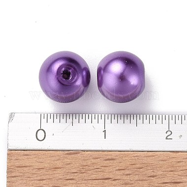Lavender Garden Mixed Crackle Glass & Glass Pearl Bead Sets(HY-X0009-8mm-01)-2