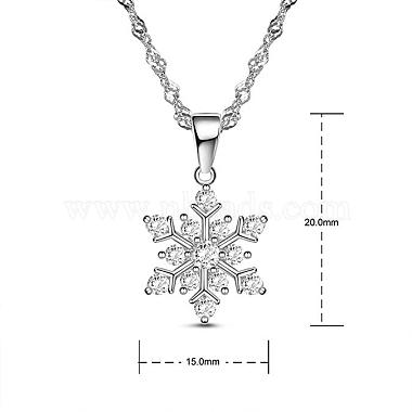 SHEGRACE Glittering 925 Sterling Silver Pendant Necklace(JN183A)-2