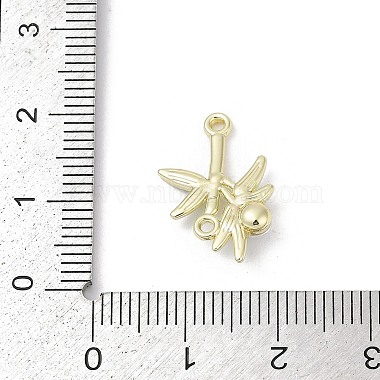 Alloy Green Enamel Bamboo Shaped Connector Charms(PALLOY-R151-74G)-3