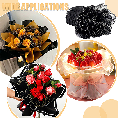 Pleated Gauze Yarn Flower Bouquets Wrapping Packaging(DIY-WH0502-63)-6