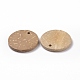 Les accessoires de bijoux en bois pendentifs de noix de coco plats ronds(COCO-E001-10B-01)-3
