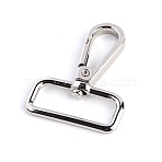 Alloy Swivel Clasps, Shoulder Strap Buckle, Platinum, 50x39mm(FIND-WH0077-11B-01)