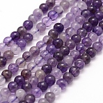 Natural Amethyst Beads Strands, Round, 4~5mm, Hole: 1mm, about 88~90pcs/strand, 15.7 inch(40cm)(X-G-P335-02-4mm)