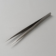 Non-Tarnish 201 Stainless Steel Elbow Tweezers, Stainless Steel Color, 14.1x0.8x0.15~1.7cm(TOOL-WH20006-02A)