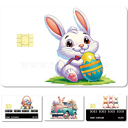 Rectangle PVC Plastic Waterproof Card Stickers, Self-adhesion Card Skin for Bank Card Decor, Rabbit, 186x137mm(DIY-WH0432-418)