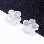 Electroplate Glass Beads, Flower, Clear, 11x2.7mm, Hole: 1mm(EGLA-E059-C01)