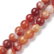 Handmade Lampwork Beads Strands, Round, Brown, 10mm, Hole: 1.2mm, about 38pcs/strand, 14.17''(36cm)(LAMP-D072-B-01)