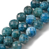 Natural Apatite Beads Strands, Faceted(64 Facets), Round, 9~10mm, Hole: 0.8mm, about 40pcs/strand(G-G927-32-9MM)