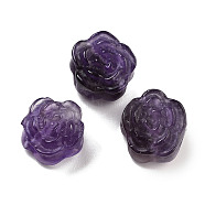 Natural Amethyst Beads, Flower, 13.5~16x13~16x7.5~9.5mm, Hole: 1.6mm(G-H007-01B)