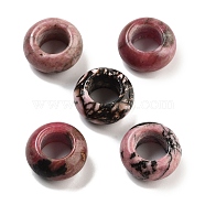 Natural Rhodonite Beads, Rondelle, 16~16.5x8~8.5mm, Hole: 8~8.8mm(G-C134-02B)