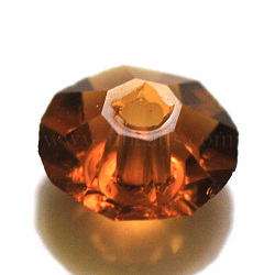 Imitation Austrian Crystal Beads, Grade AAA, Faceted, Flat Round, Dark Goldenrod, 8x4mm, Hole: 0.9~1mm(SWAR-F061-4x8mm-22A)