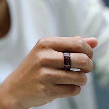Dragon Alloy Finger Rings for Men, Black, US Size 8(18.1mm)