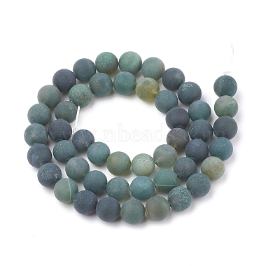 Natural Moss Agate Beads Strands(X-G-T106-018)-3