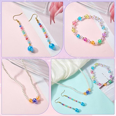 1000 個 UV メッキ透明アクリルビーズ(OACR-SZ0001-55)-6