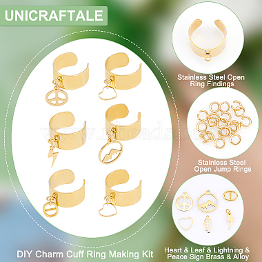 Kit para hacer anillos y brazaletes con dijes de bricolaje unicraftale(DIY-UN0003-67)-6