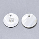 Natural White Shell Mother of Pearl Shell Charms(X-SSHEL-N036-053G)-1