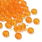 Autumn Theme Transparent Acrylic Beads, Pumpkin, Gold, 14x9.4mm, Hole: 2mm, about 620pcs/500g(PL712Y-5)