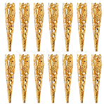 150PCS Iron Bead Cones, Golden, 42x8mm, Hole: 1mm(IFIN-SC0001-47)