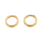Ion Plating(IP) 304 Stainless Steel Split Rings, Double Loops Jump Rings, Golden, 5x1mm, Inner Diameter: 3.5mm, Single Wire: 0.5mm(STAS-N092-171E-01G)