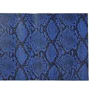 Snakeskin Pattern PU Leather Fabric, for DIY Crafts, Marine Blue, 136x21.4x0.1cm(DIY-XCP0002-54B)